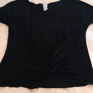 Venus pocket twist front tee shirt XS